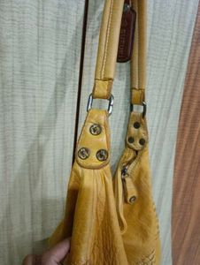 Imported Genuine Leather Hobo Bag