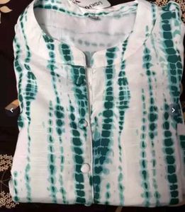 Dyed Mandarin Kurta With Trouser