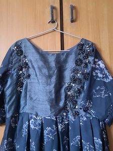 XL Dark Grey Ethnic Gown
