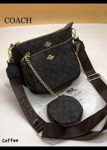 Coach 3 Pc  Shoulder / Sling Bag Set