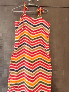 Colorful Chevron Sundress/ Multicolour Kurthi