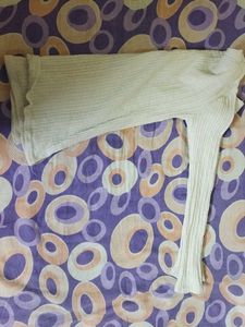 White Wollen Korean Pullover