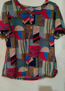 Retro Patchwork Top
