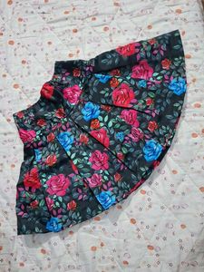 Floral Print Mini Skirt