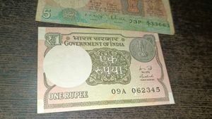 Vintage 20 Rupee Note 5 Ruppes Unique
