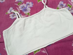 Ribbed White Crop Top