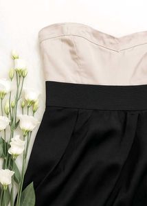 Chic Black &amp; Cream Cocktail Dress