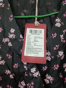 Floral Wrap Top with Tie Detail