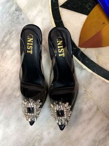 J.SING Embellished Clear Heels