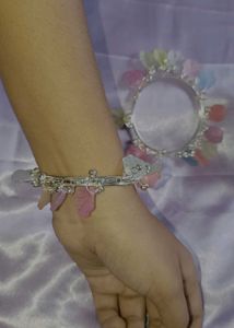 Elegant Silver Rings And bangles Combo!!