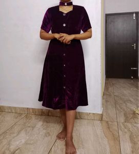 Velvet Frock For Womens