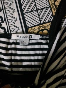 Striped &amp; Black Fit and Flare Dress