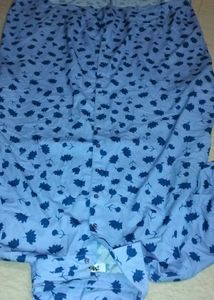 Blue Floral Print  Long Shirt