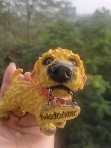 Cute Puppy Welcome Statue