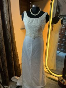 Elegant White Ethnic Gown