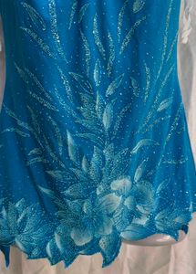 3881.Y2k  Blue Floral Tube Top