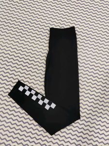 Black Checkered Leggings