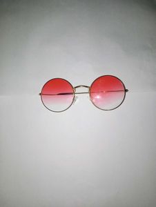 Retro Round Red Ombre Sunglasses