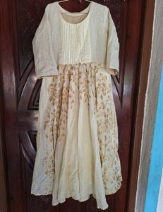 Cream Color Anarkali Kurta