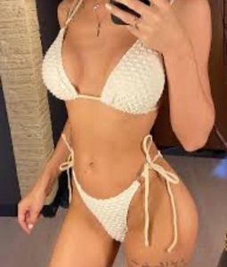 White Textured Bikini Set