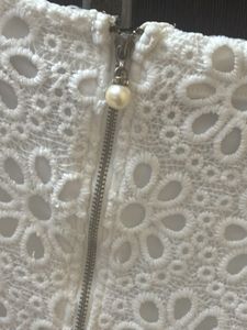 Cut-work White Floral Top With Organza Detailing
