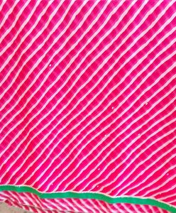 Floral print Leriya pink saree