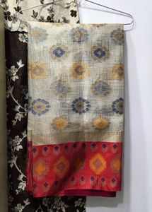 Floral Patterned Ikkat Saree
