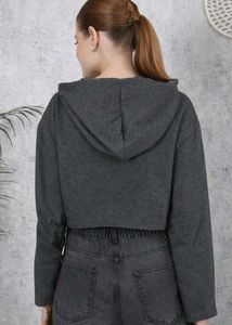 Star Graphic Crop Hoodie