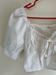 Pinteresty White Cotton Top