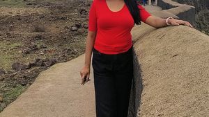 Combo Red Crop Top And charcoal Black Loose High Waist Jeans