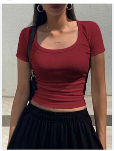 Ribbed Maroon Top