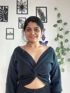 Off Shoulder Black Wool Top