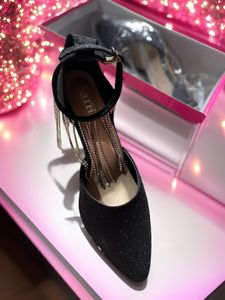 Black Diamond Studded Heels