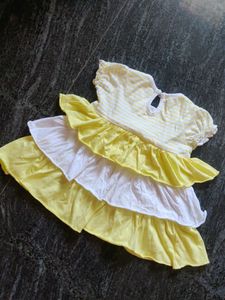 Babyhug Girls Three Layer (Frill) Frock