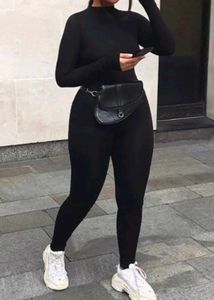 Black Fitted Jumpsuit from newme