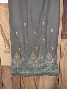 Brown Cotton Frock with Divider Shalwar – Sozni