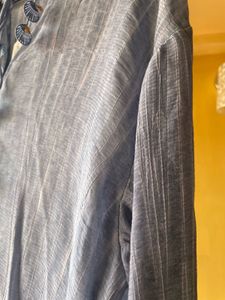 loose fit resort shirt with shell detail