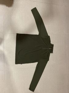 Olive Green 1/4 Zip Long Sleeve