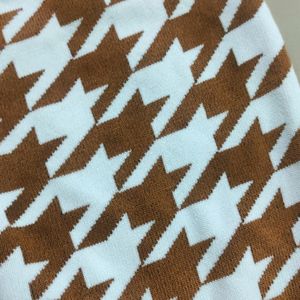 Women&#39;s Checker Brown &amp; White Crop Top