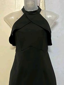 pinterest Chic Black Halter Dress