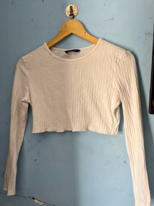 Branded Shein Crop Top White