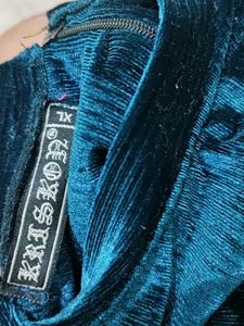 Elegant Blue Long Sleeve Dress