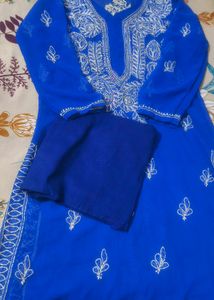Elegant Blue Embroidered Kurta
