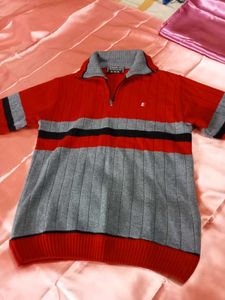 Stylish Red &amp; Gray Sweater