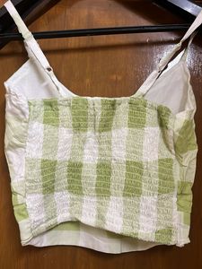 Green Crop Top With Shirt