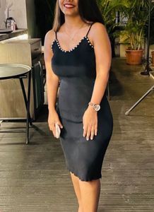 Stretchable Black Bodycon Dress