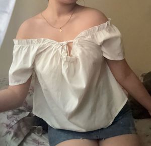 Off-Shoulder White Top