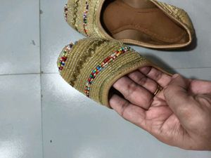 Kids stitched Beaded Jutti Flats