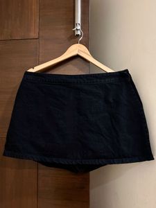 Freakins Black Denim Skort