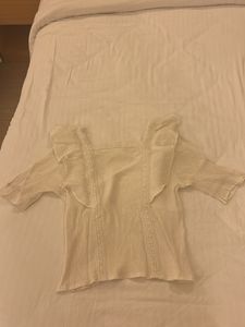 White Ruffle Top